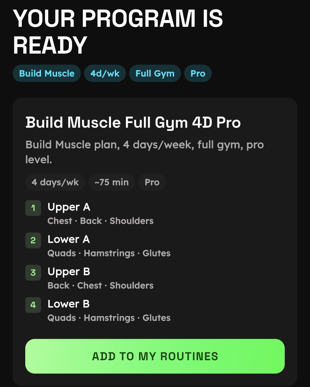 Pre-Built Programs